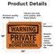 Signmission Private Please Knock Before Entering OSHA Warning Sign, Vinyl Decal, 24in W x 18in L, 2PK OS-2PACK-WS-D-1824-L-12347 - alternate 2